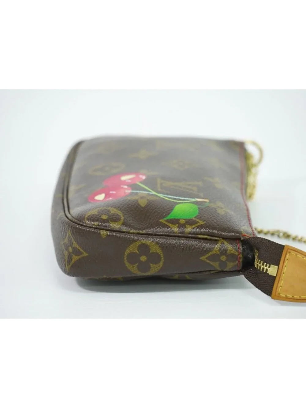 Louis Vuitton LV Monogram Cherry Takashi Murakami Bucket PM Included Pouch